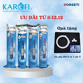 Mua Combo 4 lõi lọc nước chức năng Karofi 5 6 7.8 chính hãng ( GAC-T33  Khoáng đá  Hồng ngoại xa  Nano bạc ) - Hàng Chính Hãng