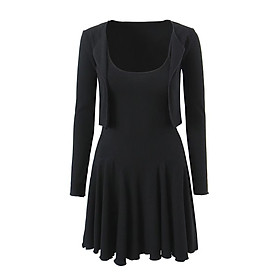 Đầm + áo khoác cardigan đen DC23 (size nhỏ)