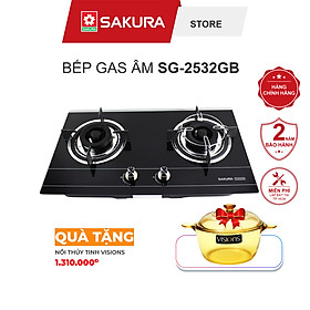 BẾP GAS ÂM SAKURA SG-2532GB  - Hàng chính hãng