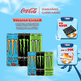 [TẶNG VOUCHER ESTEEM]  Hộp 6 Lon Nước Tăng Lực Giải Khát Monster Mix 3 vị Monster Energy, Monster Ultra Paradise, Monster Mango Loco 355ml/Lon Sale 15.5 Coca-Cola Official Store