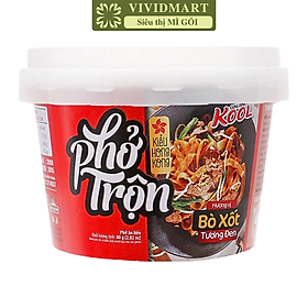 AFOTECH - Phở tô trộn Cung Đình Kool hương vị Bò xốt tương đen kiểu Hồng Kông, Phở Cung Đình Kool tô trộn bò tương đen Hongkong, Tô Cung Đình Kool phở ăn liền (80g/tô)