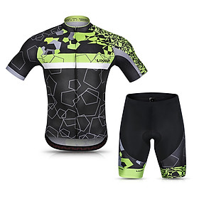 Bộ Trang Phục Xe Đạp Leo Núi Cho Nam Jersey Tay Áo Ngắn Nhanh Khô Thoáng Khí Và Quần Ngắn Độn Gel Lixada