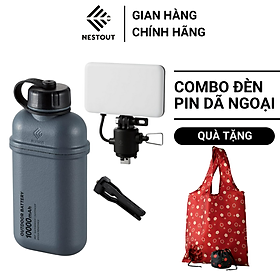 COMBO Pin Dự Phòng 10000 mAh Và Đèn LED Dã Ngoại 12W NESTOUT - ELECOM OFFICIAL SHOP