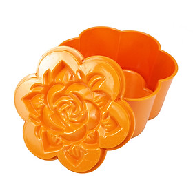 Bộ khuôn nhựa làm xôi, làm bánh hình hoa hồng cỡ trung GS00045