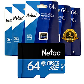 Combo 05 Thẻ Nhớ 64G MicroSD NETAC Class 10