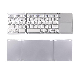 Foldable Bluetooth Keyboard Bluetooth 3.0 Rechargable Portable Mini BT Wireless Keyboard with Touchpad for Android, Windows, PC