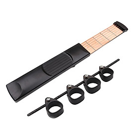 Wood 6 Frets Mini Pocket Guitar with  Finger Trainer, for Kids Adults