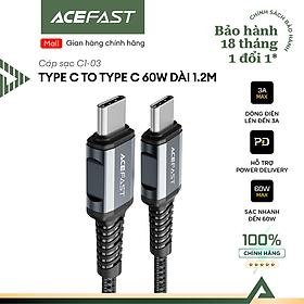 Cáp Acefastt Type C to Type C (1.2m) - C1-03 Hàng chính hãng Acefast