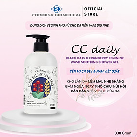 Dung Dịch Vệ Sinh Phụ Nữ CC Daily Feminine Wash Soothing And Calming Shower Gel (Black Oats & Cranberry) 330g