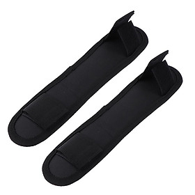 2Pcs Durable Shoulder Strap Belt Cushion Strap Pad for Travel Backpack Black