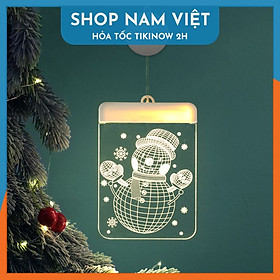 Dây Treo Đèn LED 3D Hình Cây Thông, Chuông Trang Trí Giáng Sinh, Noel - Chính Hãng NAVIVU