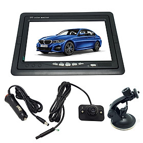 Combo Camera Cập Lề Ô Tô + Màn Hình 7 Inch tặng lọ keo dán 3.M