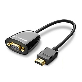 Cáp chuyển đổi HDMI sang VGA Full HD Dài 15CM Màu Đen Dây Tròn Ugreen GK