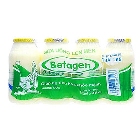 Sữa Chua Uống Betagen Hương Dứa 85ML Lốc 4 Chai - 8936026265036