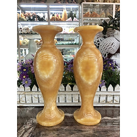 Mua Cặp Lục Bình  lọ hoa phong thủy đá ngọc hoàng long trang trí phòng khách  bàn thờ - Cao 30 cm