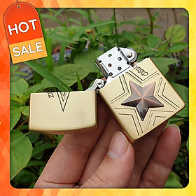 Mua Vỏ Hột Quẹt Bật Lửa xăng đá Zorro Z8658 thiết kế họa tiết hình ngôi sao - dùng xăng bấc đá cao cấp ( giao màu ngẫu nhiên )