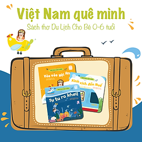 Hình ảnh Sách Thơ Cho Bé - Set 3 Cuốn Gia Đình Bé Bỏng Đi Du Lịch (Bộ Việt Nam Quê Mình) - Truyện Tranh Cho Trẻ Tập Nói, Mầm Non 0-1-2-3-4-5-6 Tuổi