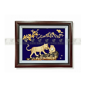  Tranh hổ dát vàng 24k MT Gold Art (25x32cm)- Hàng chính hãng, trang trí nhà cửa, phòng làm việc, quà tặng sếp, đối tác, khách hàng, tân gia, khai trương 