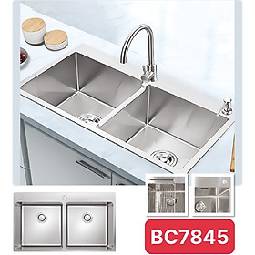 Mua Chậu đúc 2 hố cân dương bàn Tundo Boss BC7845 khoét đá 75*42 mm