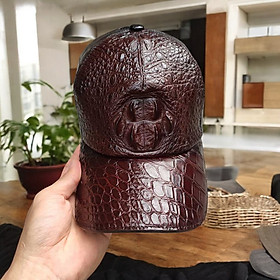 Mũ da cá sấu trơn có Gù rất đẹp!