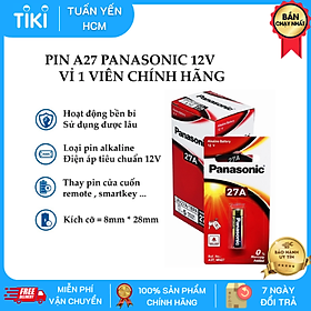 Mua Pin A27 Panasonic LRV08 12V dùng remote ô tô   cửa cuốn (vỉ 1 viên) - Hàng chính hãng
