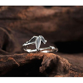 Nhẫn bạc nữ hình đốt trúc N025
