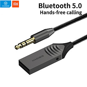 Xiaomi Hagibis Bộ thu Bluetooth 5.0 trên ô tô Bộ chuyển đổi không dây Jack cắm AUX 3.5mm Cáp âm thanh Điều hướng cuộc gọi rảnh tay