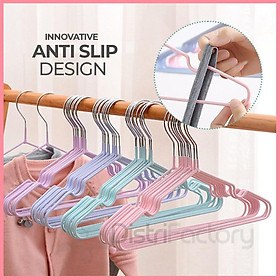 Mua combo 10 móc treo quần áo-mắc nhôm bọc nhựa-hàng cao cấp