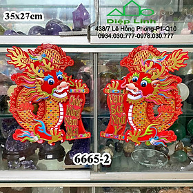 Mua Combo 2 Hình Giấy Rồng Trang Trí Tết Năm Mới Decal Tết Năm Giáp Thình 2024