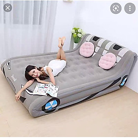 Mua Giường hơi ô tô màu xám dòng cao cấp 1m6 dài 2 3m tặng bơm điện 2 chiều cao cấp và dán dự phòng