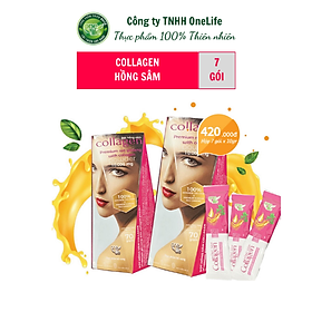 Thực Phẩm Chức Năng Collagen Hồng Sâm Cao Cấp OneLife - Hộp 7 gói