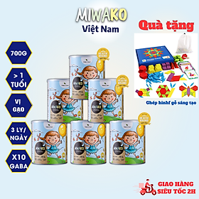 Sữa Công Thức Hạt Thực Vật Hữu Cơ MIWAKO 700g Vị gạo x 6 Hộp