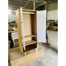 Mua Tủ Treo Quần Áo Trẻ Em Chân Gỗ Sồi 3 Ngăn Tủ Để Đồ Gỗ Công Nghiệp