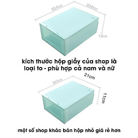 Mua Hộp đựng giày nắp trong suốt - hộp giày nhựa thông minh có thể xếp tầng giữ sạch giày dép  gọn gàng