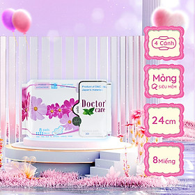 Băng vệ sinh ban ngày Doctor Care, BVS thảo dược 24cm siêu thấm hút siêu khô thoáng