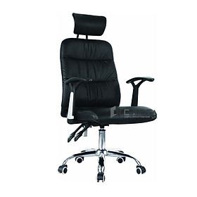 Ghế Trưởng phòng nệm da simili CM4423-P Ghế xoay văn phòng lưng cao ngả lưng nghỉ trưa êm nệm bọc da pvc tay nhựa chữ T ốp PVC chân xoay thép mạ chrome có bánh xe tại HCM