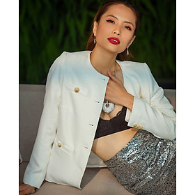 Áo Jacket Tweed Hà Giang TOP187 thời trang thiết kế Hity