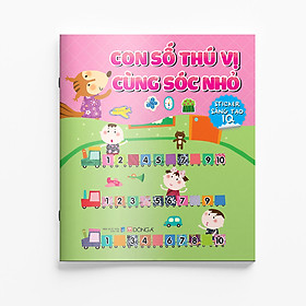 Sách Con số thú vị cùng sóc nhỏ - Sticker sáng tạo IQ