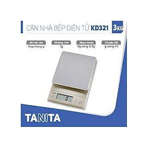 Cân điện tử nhà bếp TANITA KD321 - cân nhà bếp 1kg, cân nhà bếp 2 kg, cân nhà bếp 3 kg, hàng chính hãng Nhật Bản