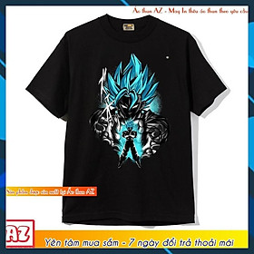 Áo thun in hình Songoku Dragon Ball màu đen siêu ngầu M2744