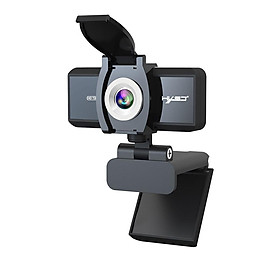 HXSJ S90 HD Webcam with Mic Manual Focus 720P Web Camera Video Call Camera with Privacy Cover for PC Laptop