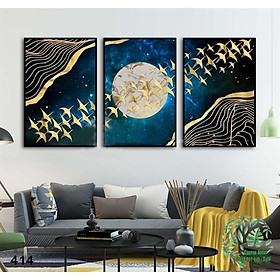 Mua Bộ 3 tranh canvas treo tường trừu tượng - mẫu 414