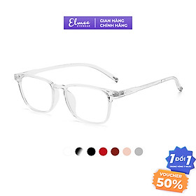 Kính gọng vuông nam nữ Elmee E213 - gọng dẻo trong suốt, có cắt mắt cận