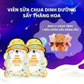 Sữa Chua Sấy Thăng Hoa IYaua Gấu Hạt Nút Vị PHÔ MAI Túi 16G