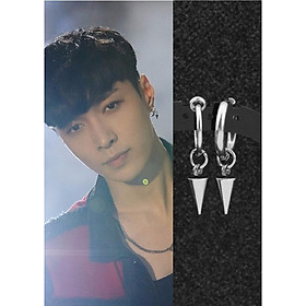 Bông tai khuyên tai Lay Exo titan mũi nhọn khoen tròn style unisex