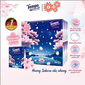 Tempo - Khăn GiấyBỏ túi Tempo Petit Cao Cấp Bạc Hà/Gỗ Táo/Sakura tặng 1 khăn sữa cao cấp thương hiệu Unmei