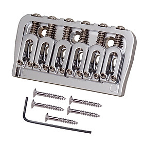 Electric Guitar Saddles Bridge Hardtail Electric Guitar Parts Replacement, with Mounting Screws and Wrench