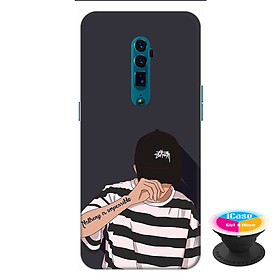 Ốp lưng điện thoại Oppo Reno 10X Zoom hình Anh Chàng Cá Tính tặng kèm giá đỡ điện thoại iCase xinh xắn - Hàng chính hãng