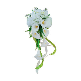 Romantic Wedding Bouquets for Bride Artificial Roses Bunch Floral Holding