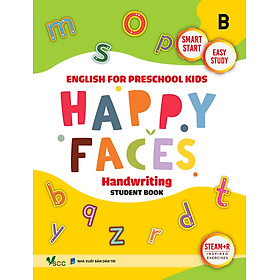 Sách Tiếng Anh mẫu giáo môn Tập Viết cho trẻ từ 4 đến 5 tuổi Happy Faces Level B